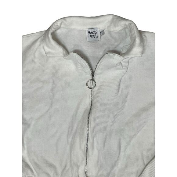 Princess Polly Gabriella Playsuit Women's 6 Romper White Zip Loungewear Comfy - Picture 4 of 8